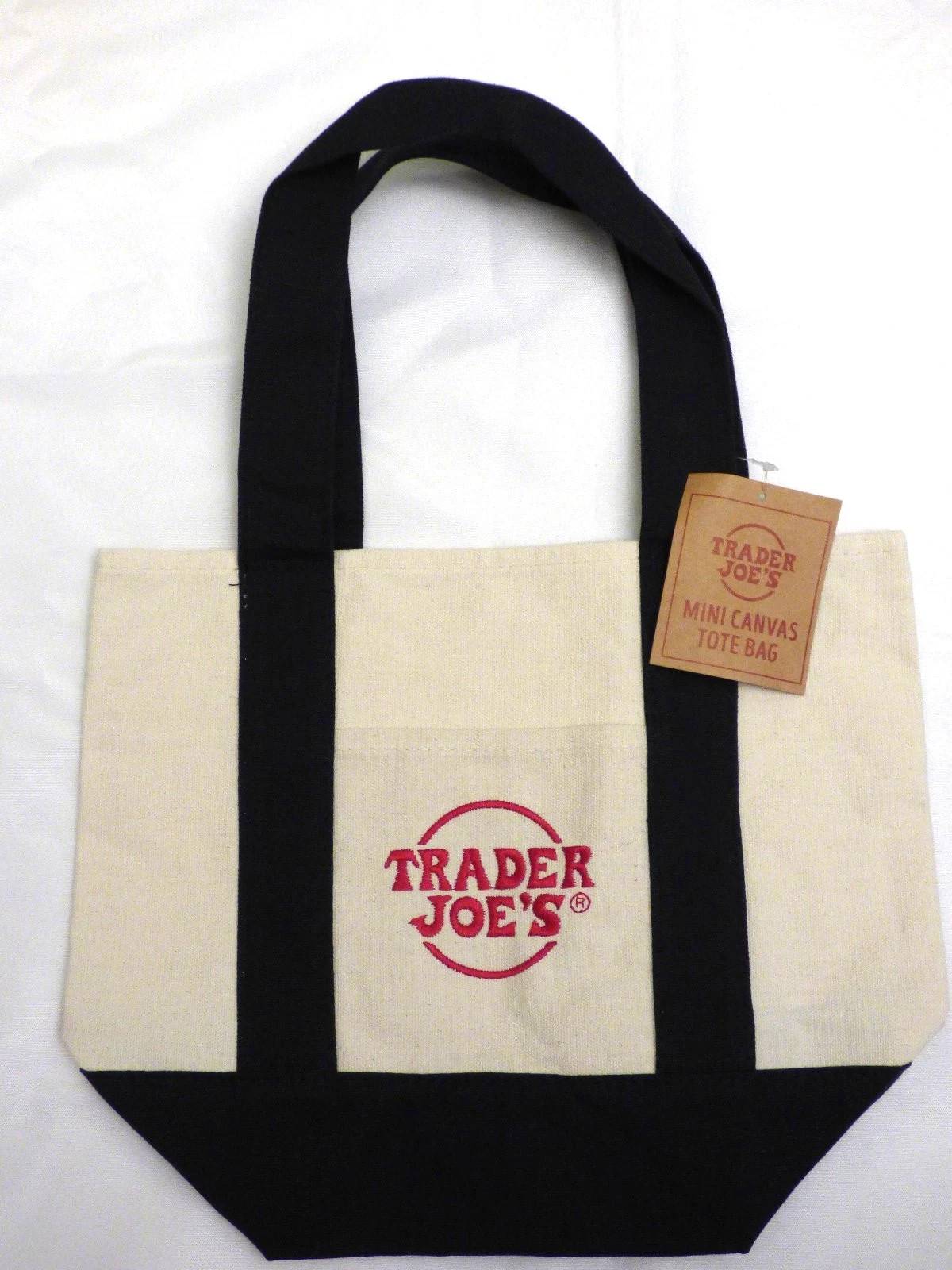 Trader Joe’s MINI Canvas Reusable Bag: Off White or Tan with Navy Blue gallery