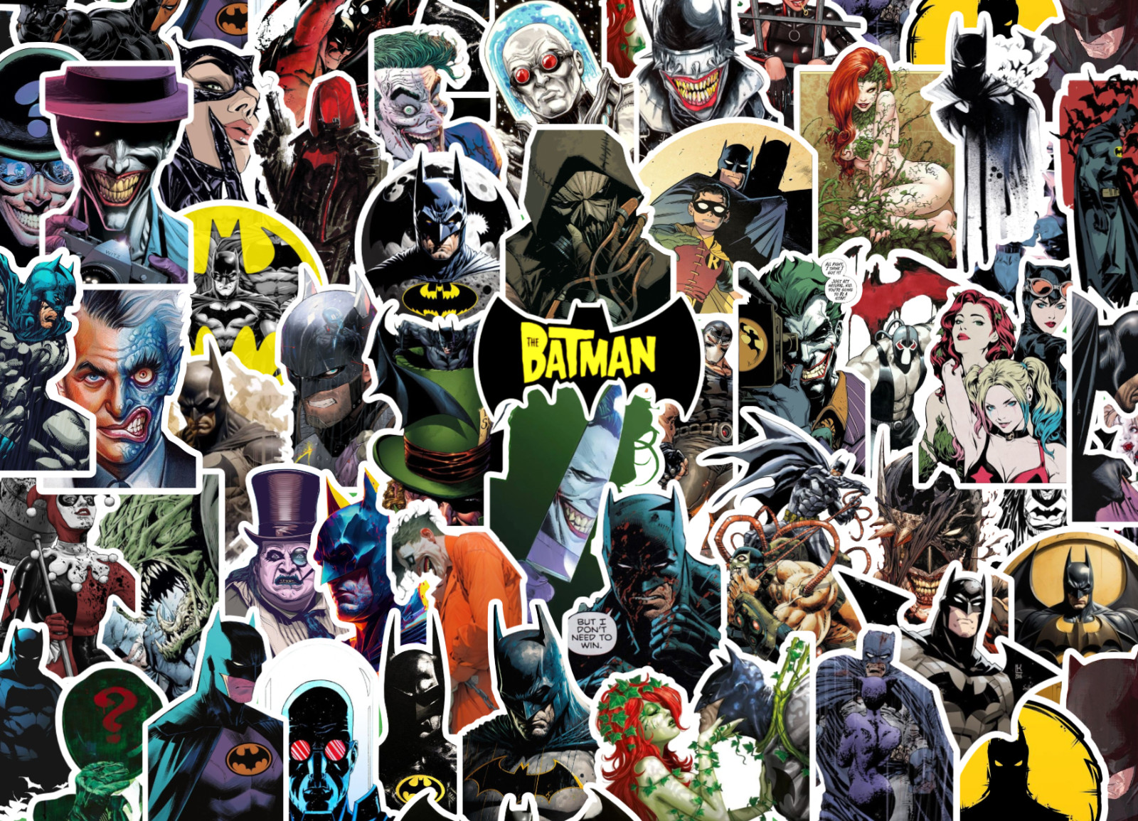 25/50 Batman Sticker Pack - Waterproof Vinyl - Joker Harley Quinn Riddler gallery