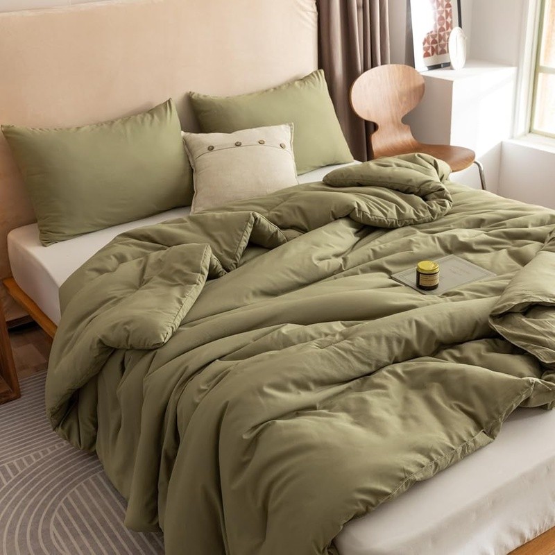 Cozy Lightweight Boho Comforter Set Oversized Plush Bedding W/ Pillow Covers New