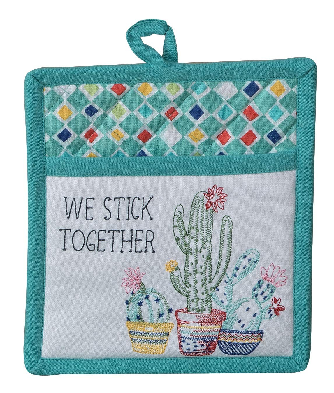 New Kitchen Linen Set - Cactus Garden Design 4 Piece Bundle Includes 2 Terry gallery