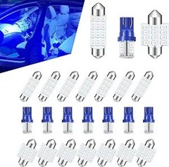 24 PCS LED Combination Kit, Interior Light Kit, Interior Replacement Bulb Blue