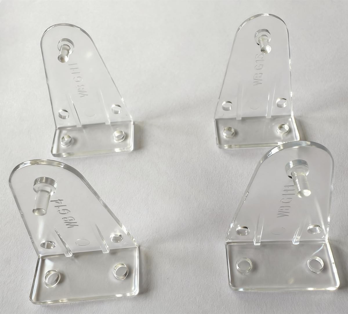 4PCS Clear Hold Down Brackets, Bottom Rail Hold Clips, High Profile Blinds gallery