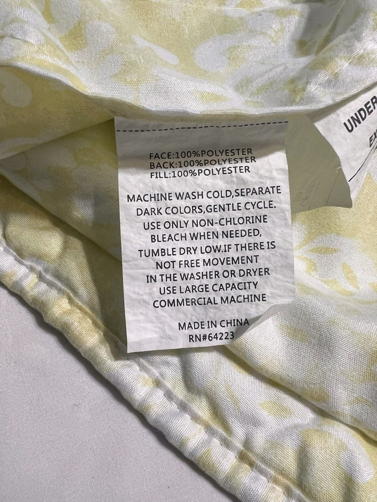 Spring Floral Quilt Comforter 2 Shams Yellow Grey Queen 85 X 86.5 Reversible gallery