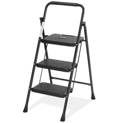 CONCETTA 3 Step Ladder, Folding Step Stool Anti-Slip Pedal, Lightweight Portable