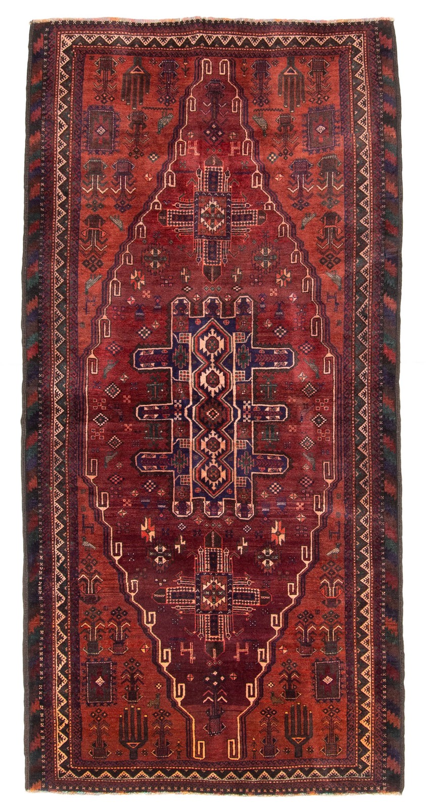 3'8" x 7'7" Vintage Hand-knotted Runner Rug Traditional Oriental Wool Carpet gallery