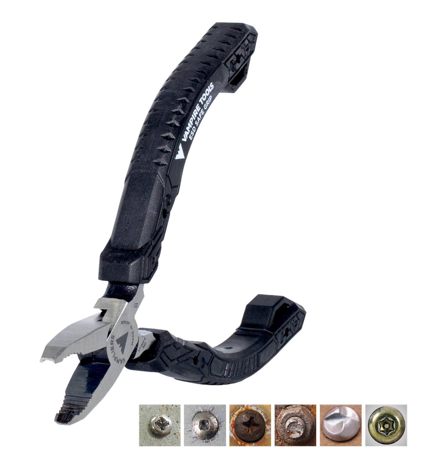VAMPLIERS 5" Mini Stripped Screw Remover Pliers ESD Safe Grip Made in Japan gallery