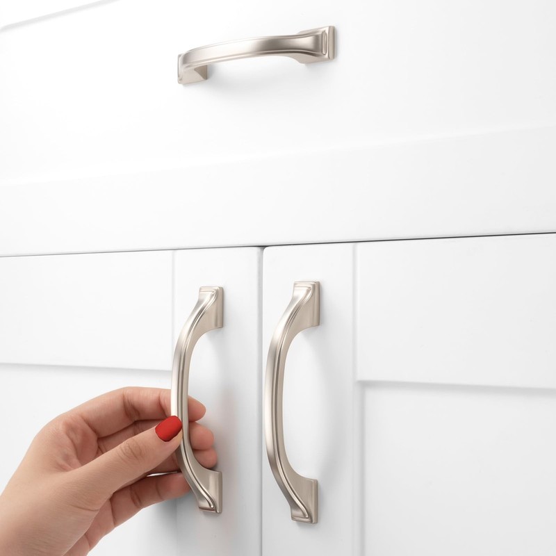 10 Pack Brushed Nickel Cabinet Pulls 3 Inch Satin Nickel Cabinet Handles Nickel gallery