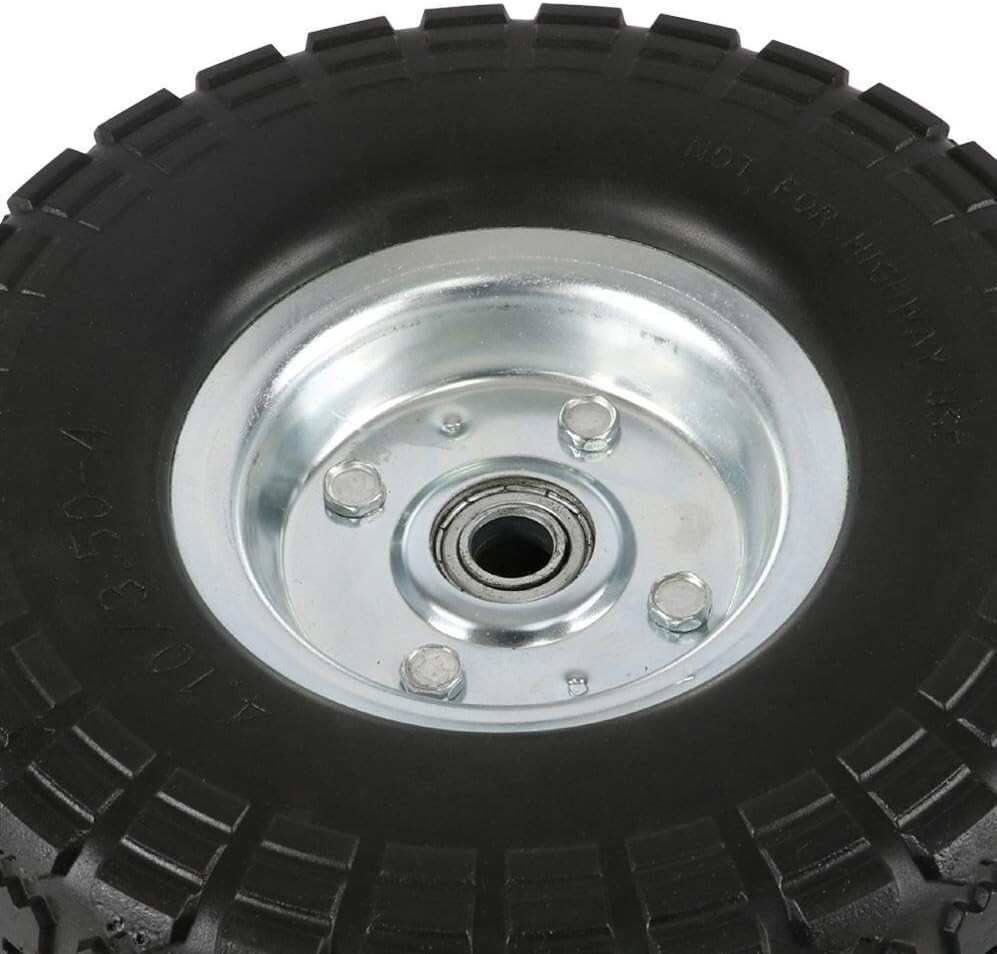 4.10/3.50-4 Polyurethane Solid Wheel Non-Rubber Tires for Garden Wagon Cart gallery