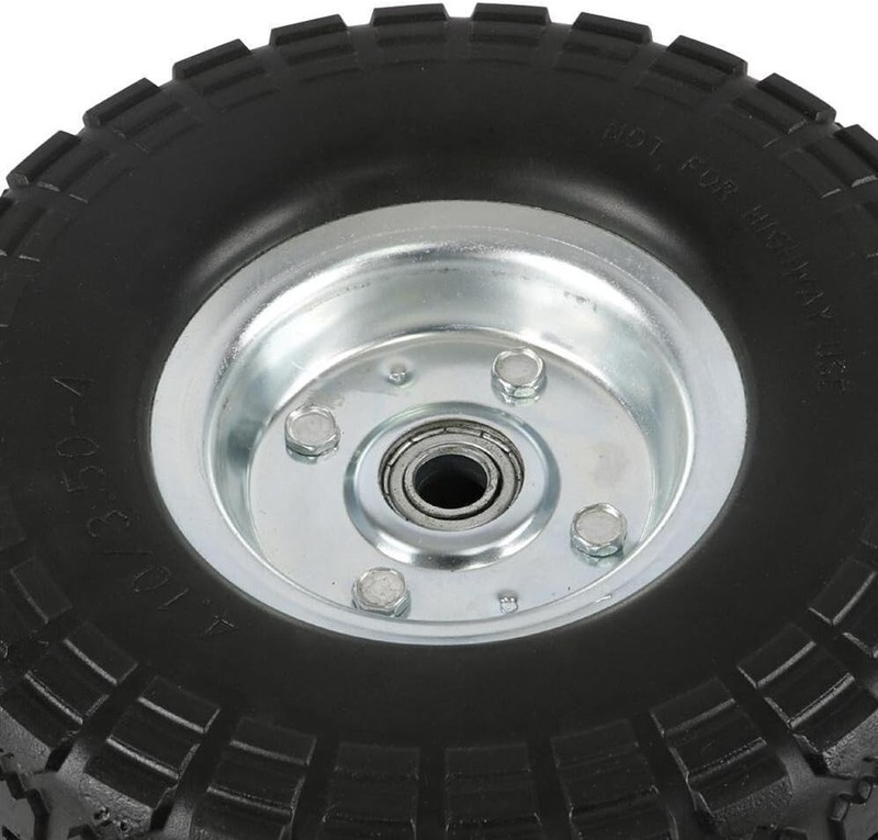 4.10/3.50-4 Polyurethane Solid Wheel Non-Rubber Tires for Garden Wagon Cart gallery