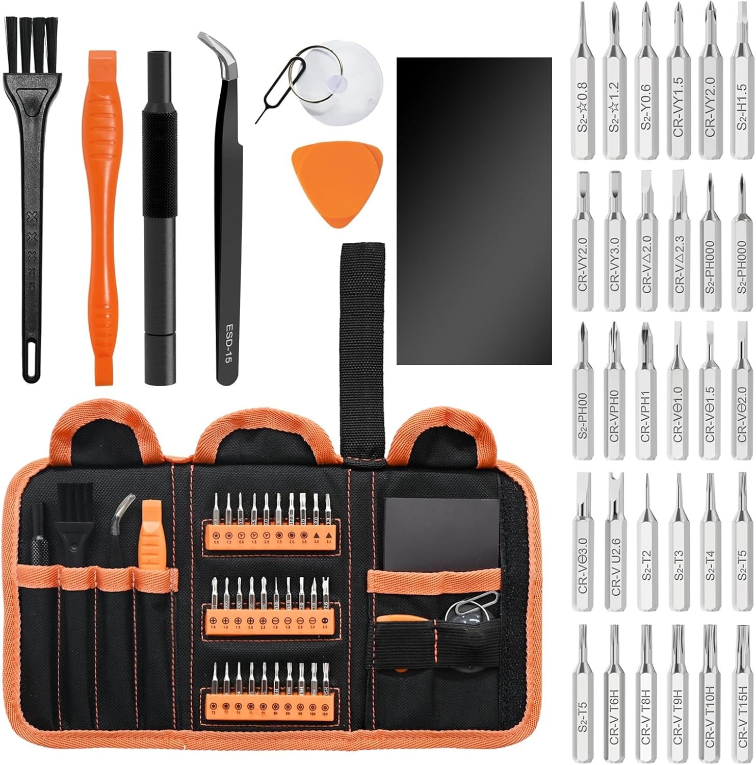 VCELINLK 38-in-1 Mini Precision Screwdriver Set with 30Pcs Torx T6 T8 T9 T15, P5 gallery
