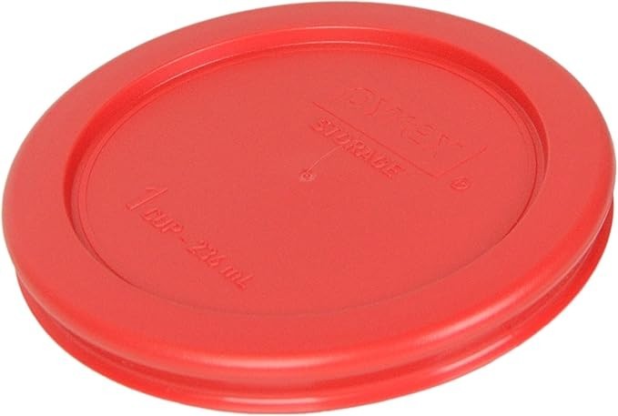 Pyrex Replacement 1 Cup 236 ml Red Storage Cover 4" 7202-PC Bulk Lot 10 Pack NEW gallery