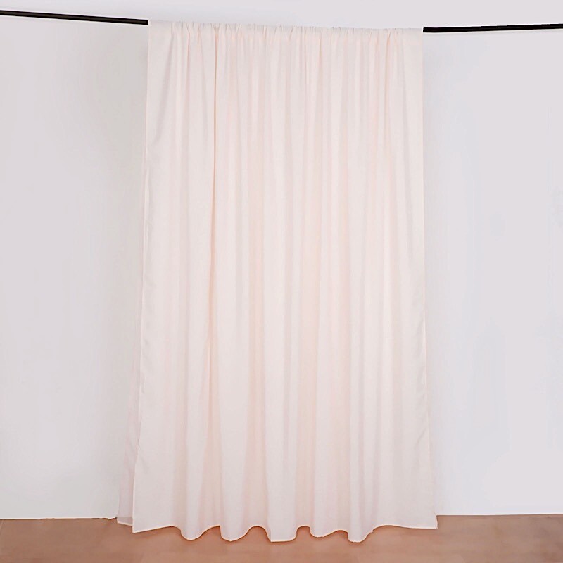 BLUSH 10 ft x 10 ft Polyester Sheer Chiffon Dual Layer CURTAIN Rod Pockets Party gallery