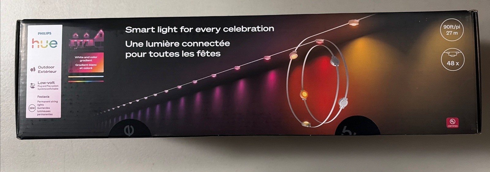 Philips Hue Festavia 90ft Permanent Outdoor String Lights - *BRAND NEW* gallery