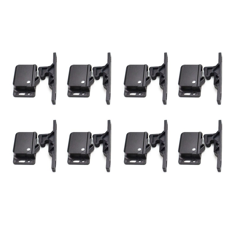 8 Pack Grabber Catches 8 LB Pull Force Cabinet Doors Push to Close Latch RV gallery