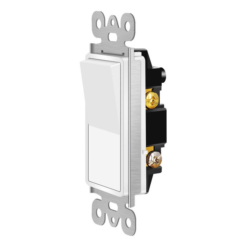 40 Pack Greencycle 120V-277V Single Pole Rocker Light Switch,Home & Office,White gallery