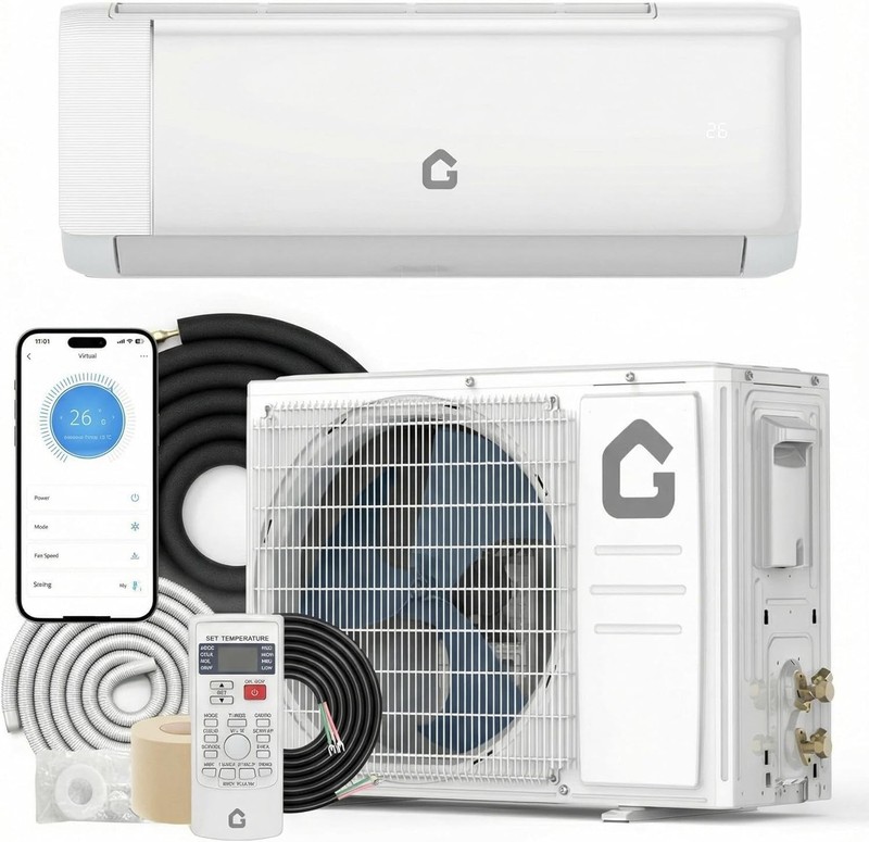 18000 BTU Mini Split AC and Heat Pump, 230V 19 SEER Enabled WiFi Ductless gallery