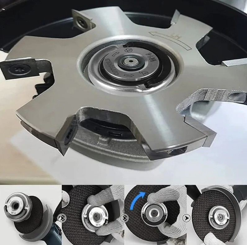 M14 Quick Release Self-Locking Flange Nut Press Plate Grinder Clamping Tool gallery