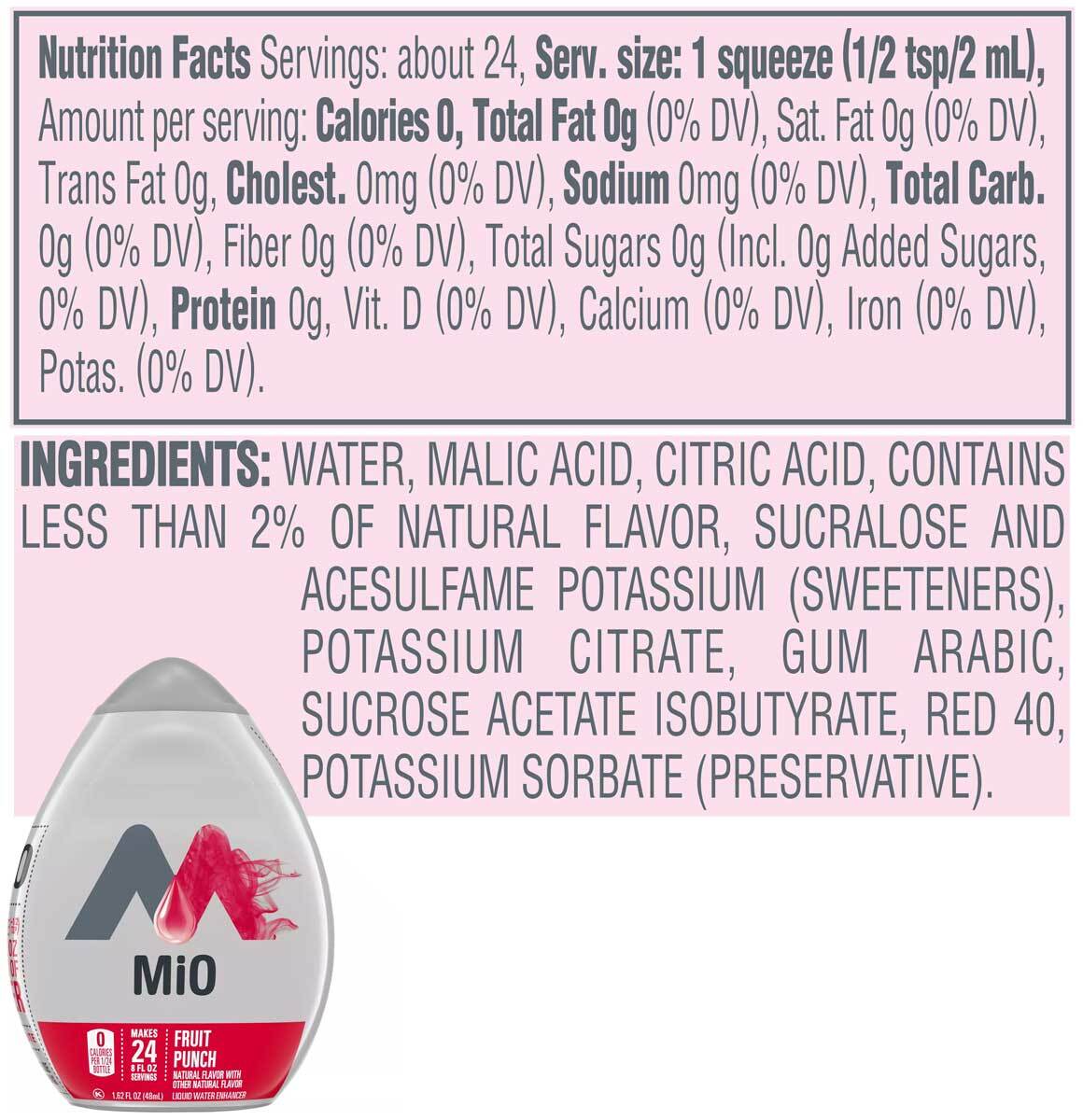 Mio Liquid Water Enhancer Fruit Punch Flavor - 1.62 Oz - Pack of 6 gallery