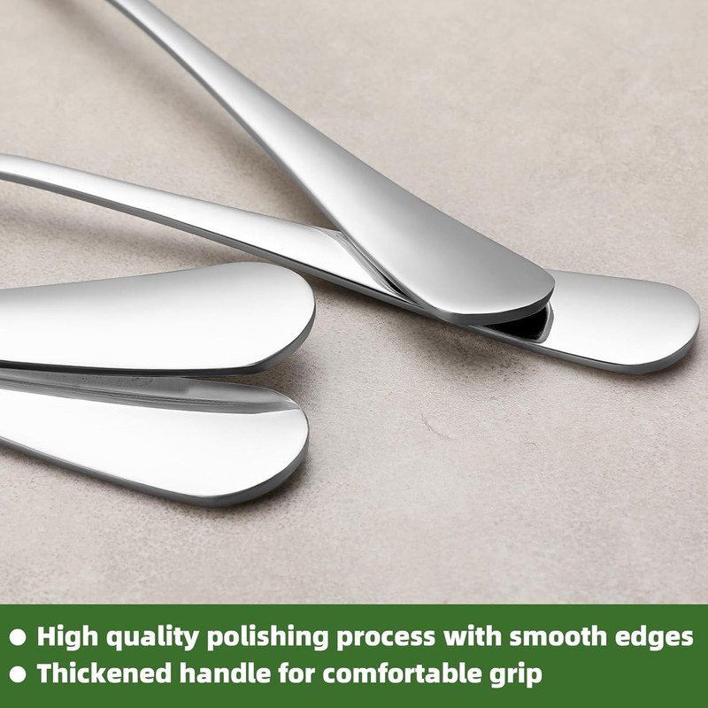 24 Pcs Forks and Spoons Silverware Set, Food Grade Stainless Steel Flatware gallery
