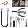 Heavy Duty Grease Gun Accessory Kit w/ 12" Hose Needle Tips 90° Coupler Adapter gallery