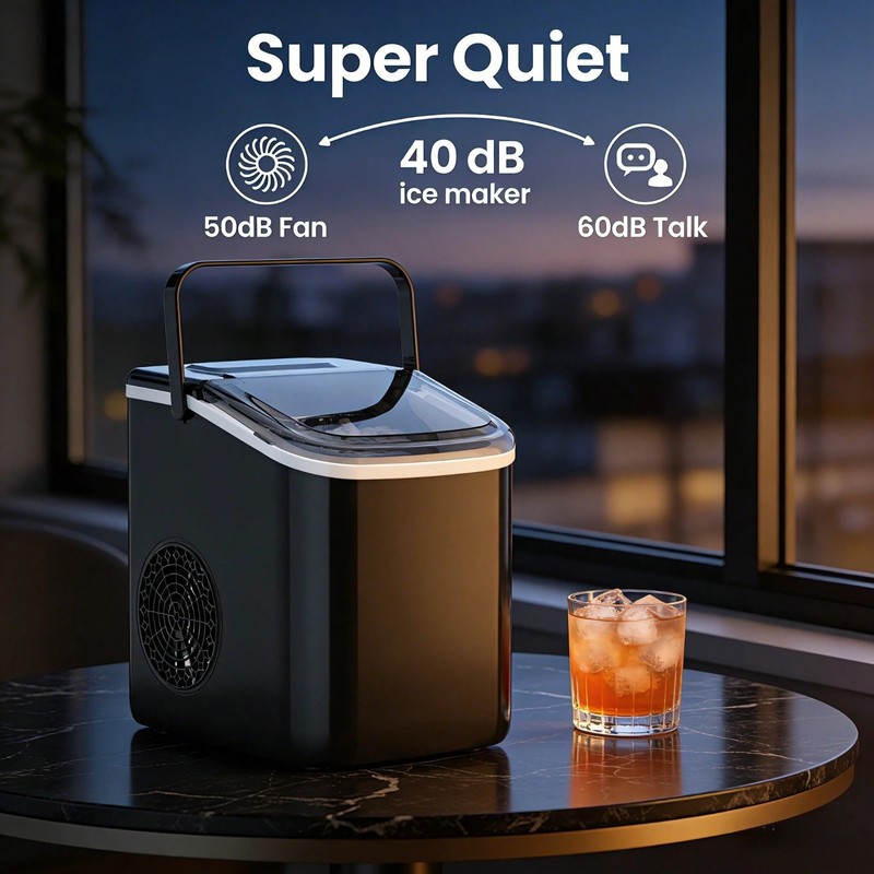 Countertop Ice Maker Compact 26lbs Auto-Clean 11.8" Portable for Camping RV NEW gallery