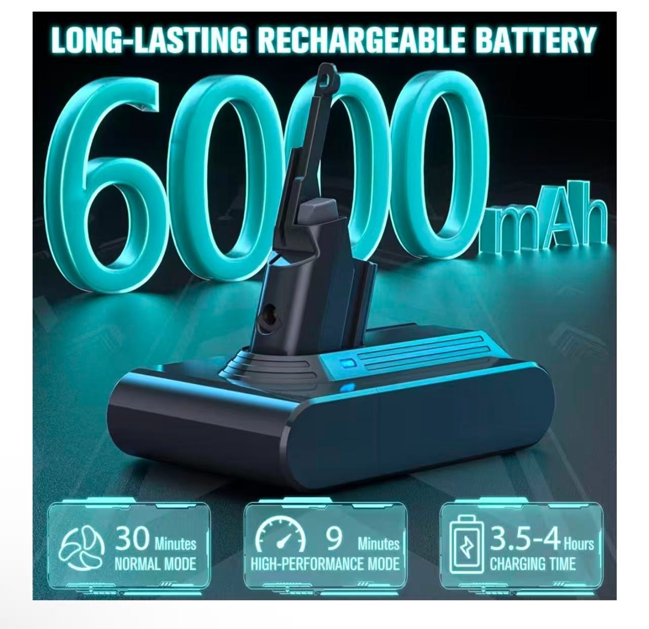 EGR Upgrade 21.6V V7 Battery Replacement Compatible with Dyson SV11 V7 Motorhead gallery