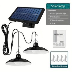 Solar split-type ceiling lamp with IP44 and 1800mAh battery