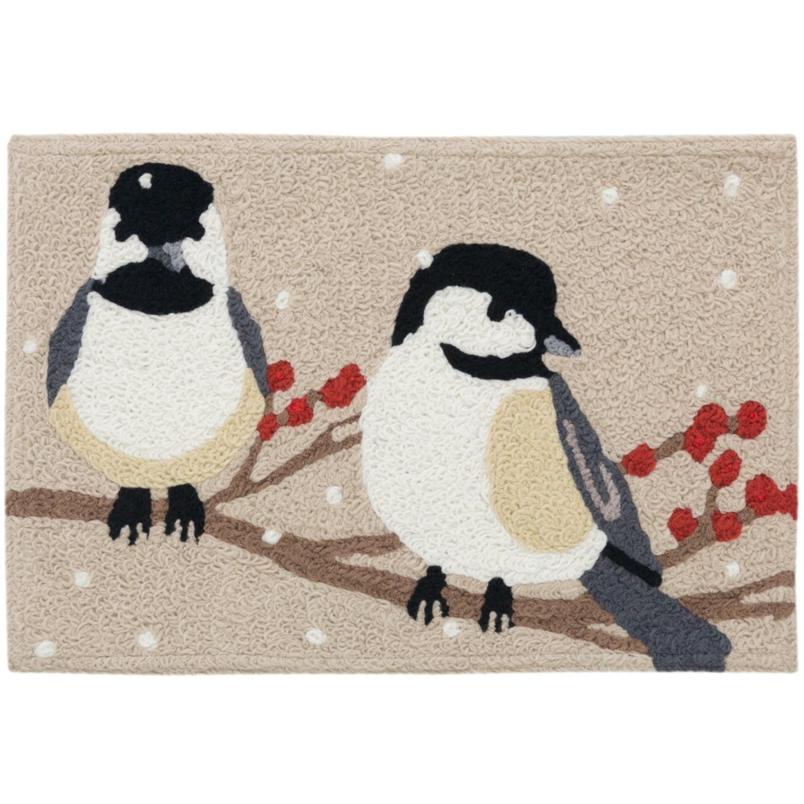 Jellybean Winterberries & Chickadees Accent Rug 20x30 Washable Indoor Outdoor gallery