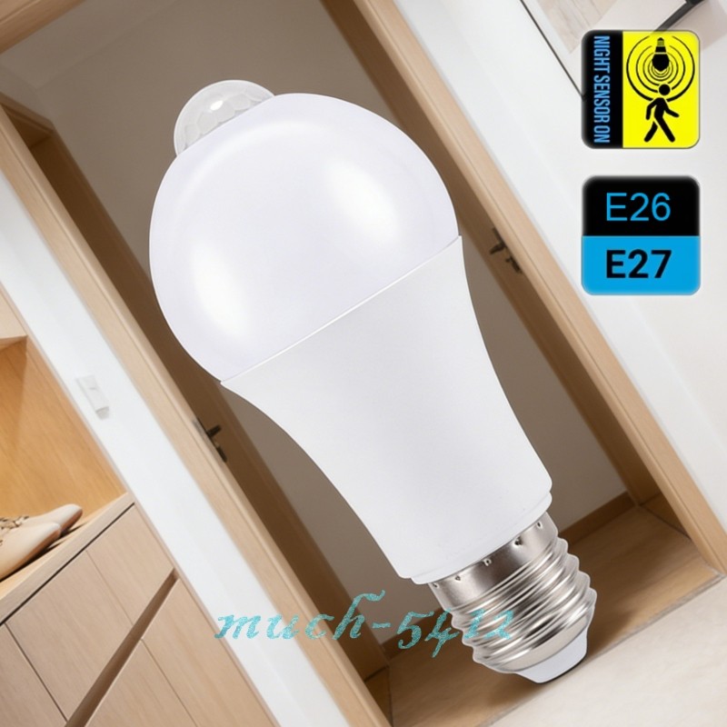 Motion Sensor Light Bulbs, 9W (90W Equivalent) Security LED Bulb 6000K Daylight gallery