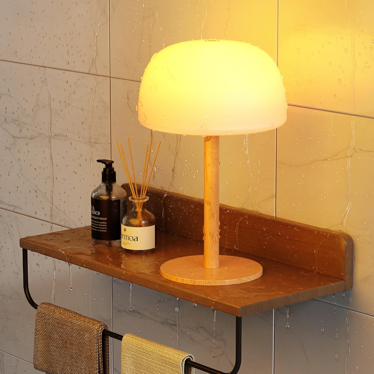 IP65 Waterproof Shower Lamp 7500mAh Rechargeable 18 Colors LED Light gallery