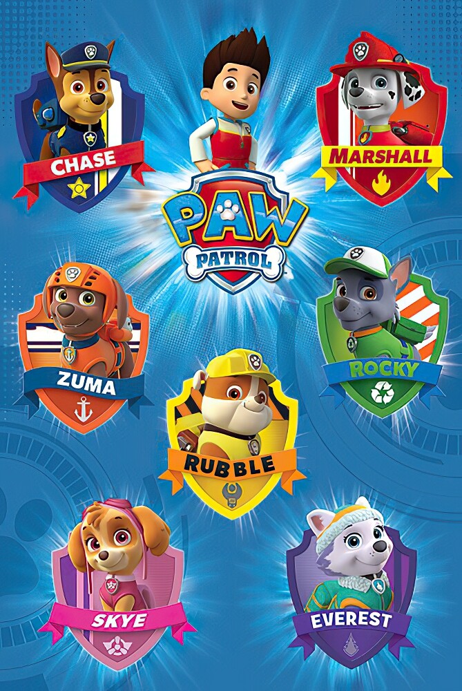 Paw Patrol - TV Show Poster / Print (Character Crests) (Size: 24" X 36") gallery