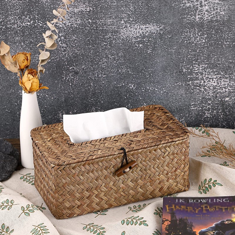 Tissue Box Cover Rectangle Tissue Box Seagrass Tissue Box Holder Woven Tissue Ho gallery