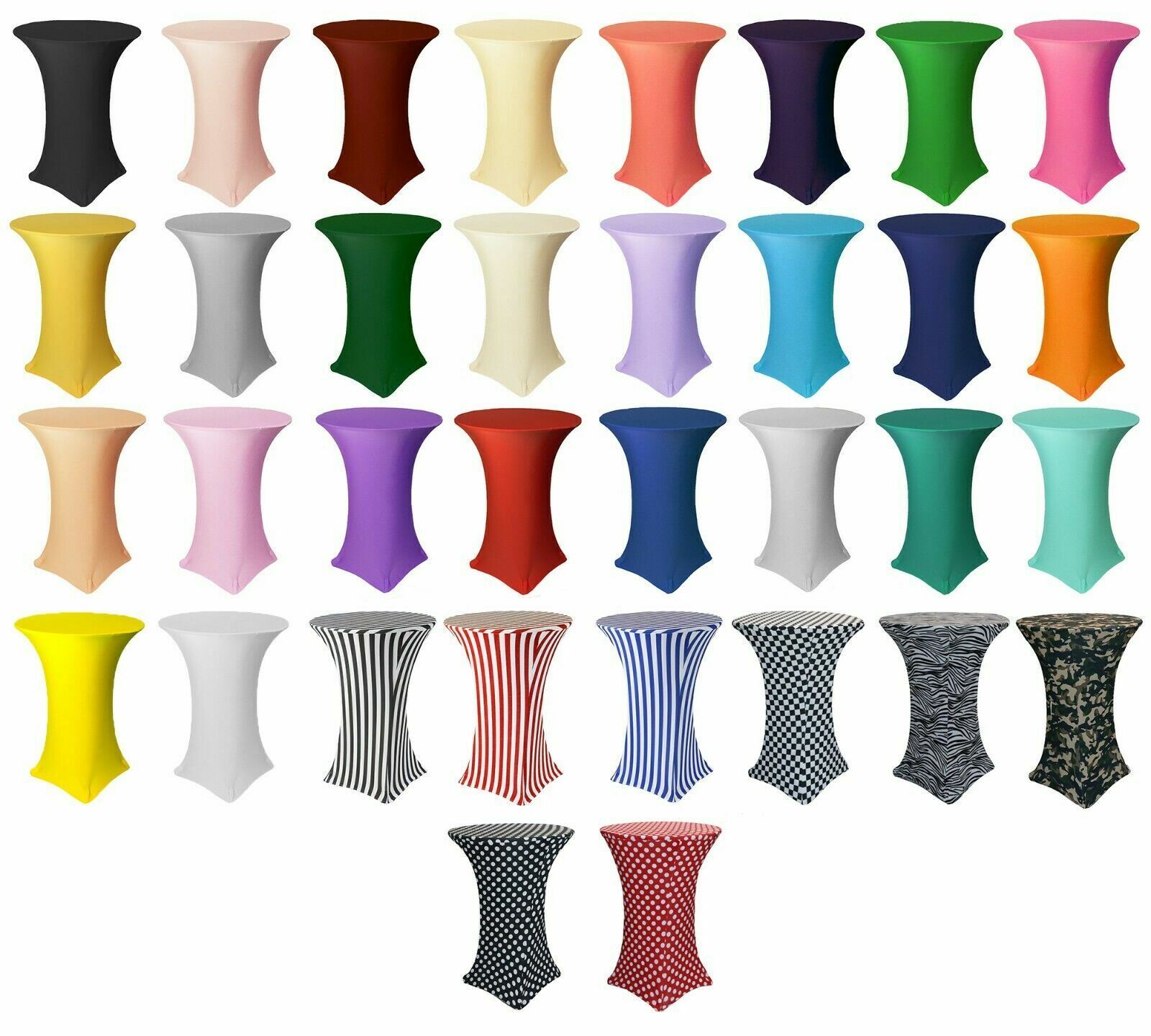 Round Spandex Table Covers, Stretch Tablecloth for Highboy Cocktail Tables gallery