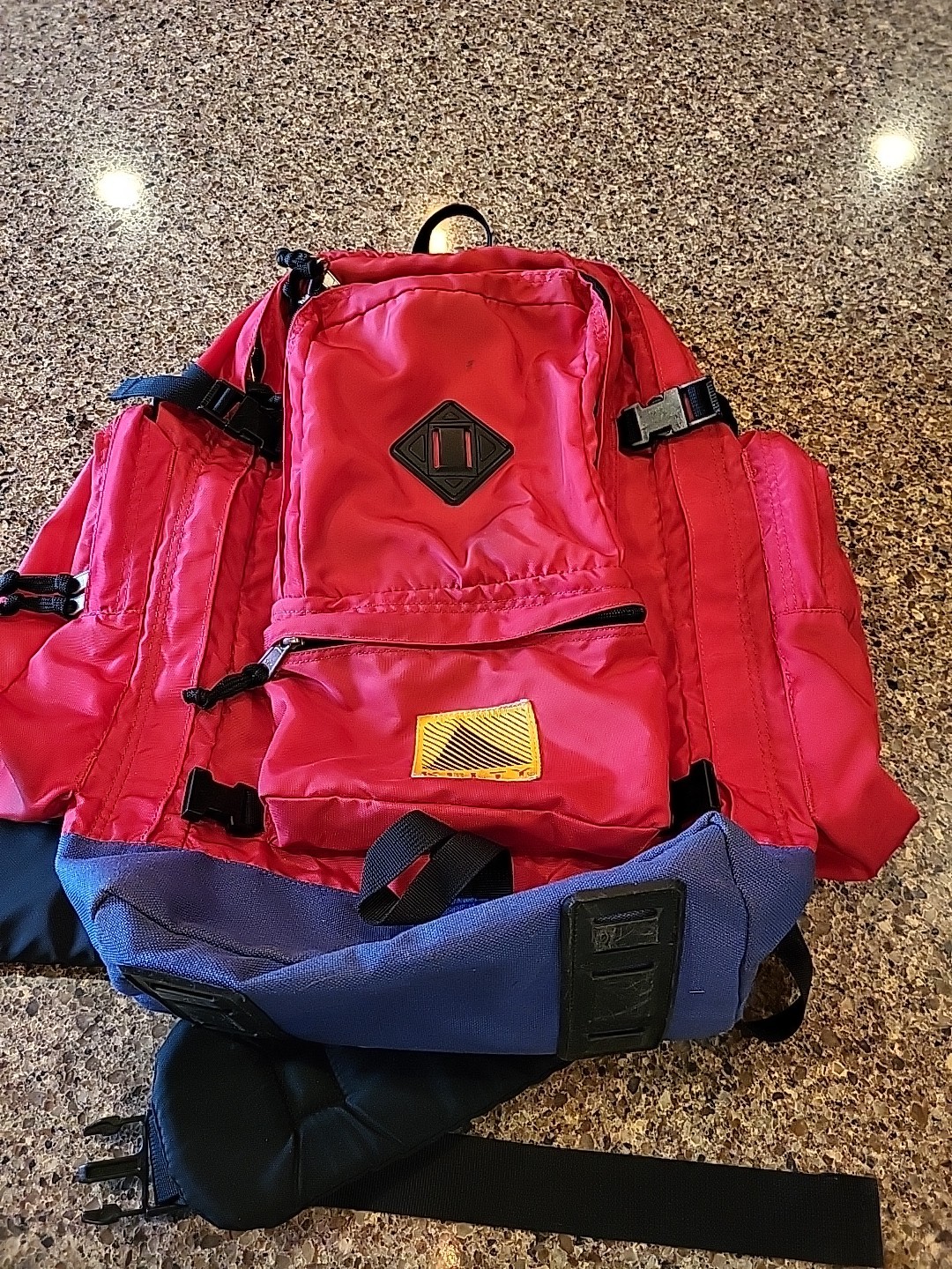 Kelty Redwing Soft Pack Backpack Red & Blue Vintage