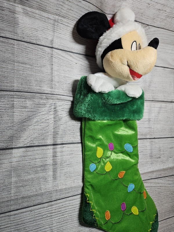 Mickey Mouse 3D Plush Christmas Stocking 2009 Disney - 21" - Mickey Wearing Hat gallery