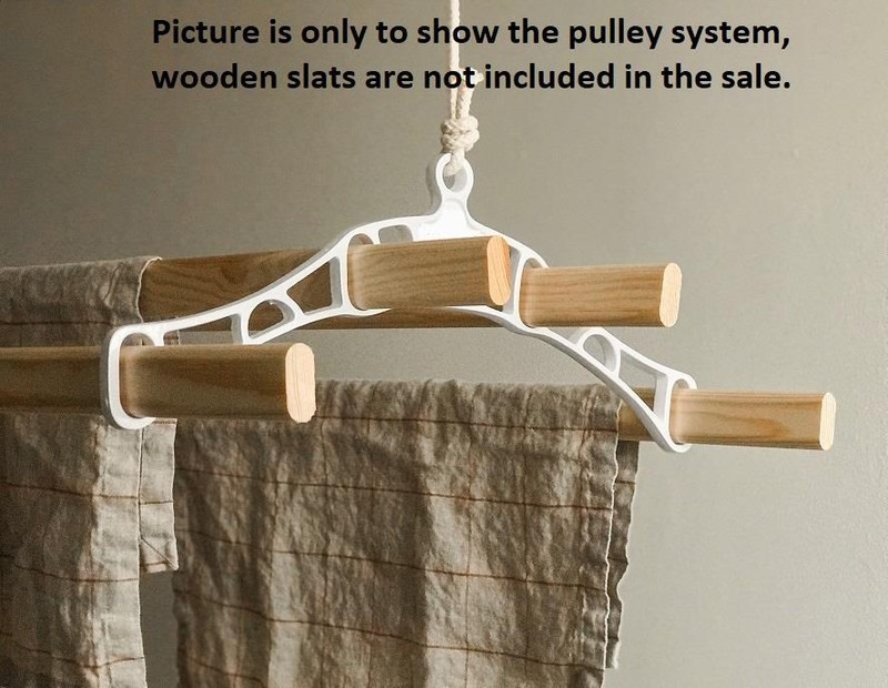 VICTORIAN STYLE CEILING HANGING CLOTHES DRYER CAST IRON PULLEY ROPE LAUNDRY MAID gallery