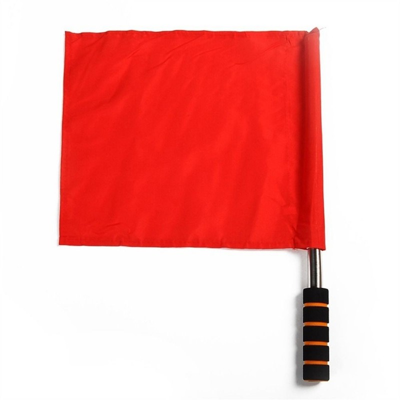 Multicoloured Color Soccer Referee Flag Fair Play Sports Match Linesman Flags gallery