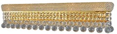 Primo Collection 4-Light 30x06x08 Crystal Vanity Wall Light in Gold