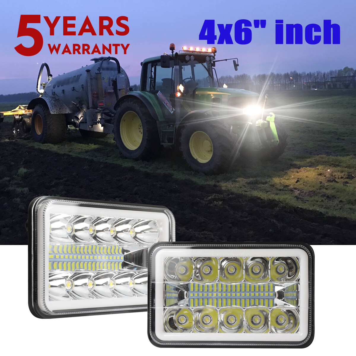 80W Led Tractor Work lights-Hi/Lo Beam For John Deere 6200,6300,6400++ AL75338 gallery
