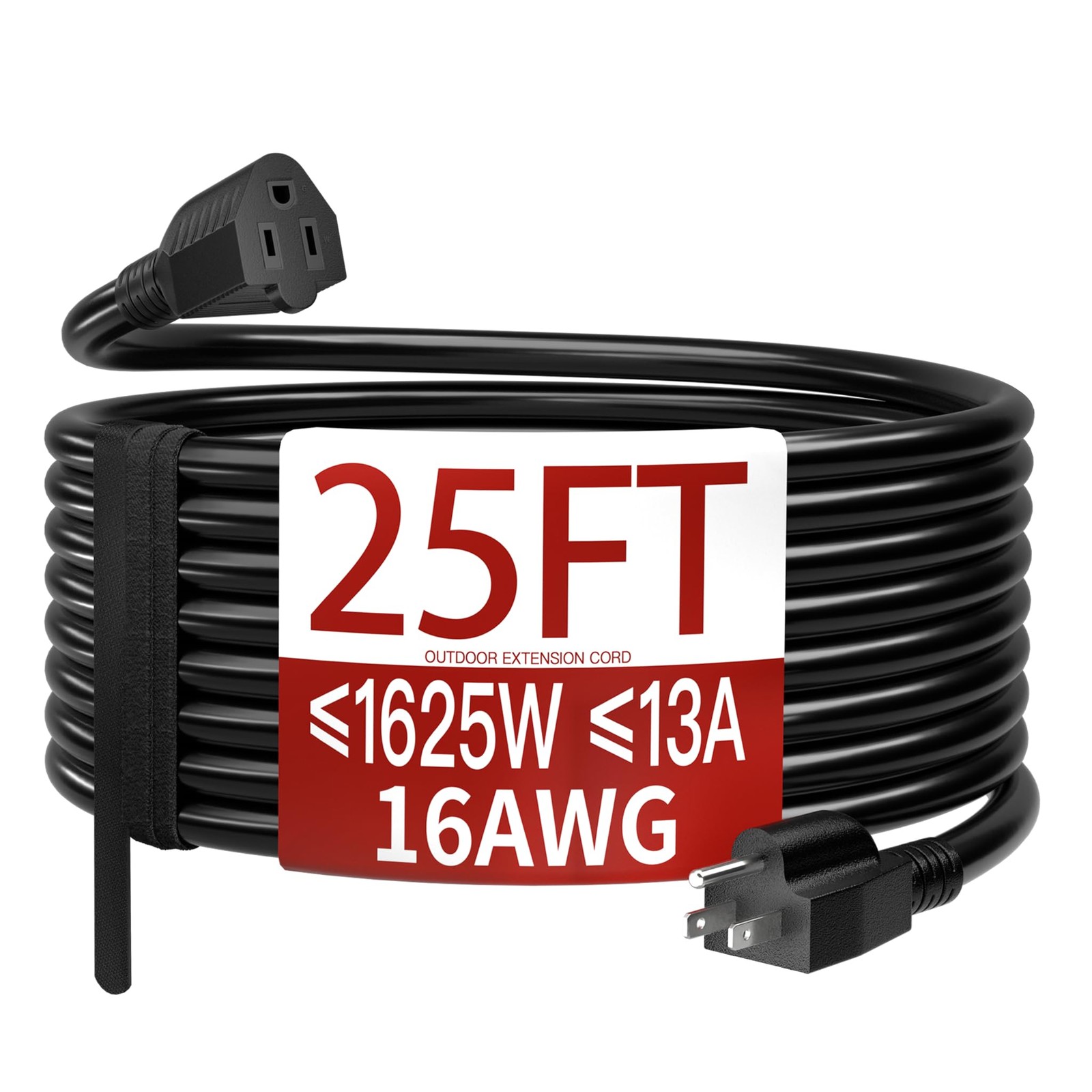 HeavyDuty 25 FT Outdoor Extension Cord Waterproof SJTW 3 Prong 13A 1625W for La gallery