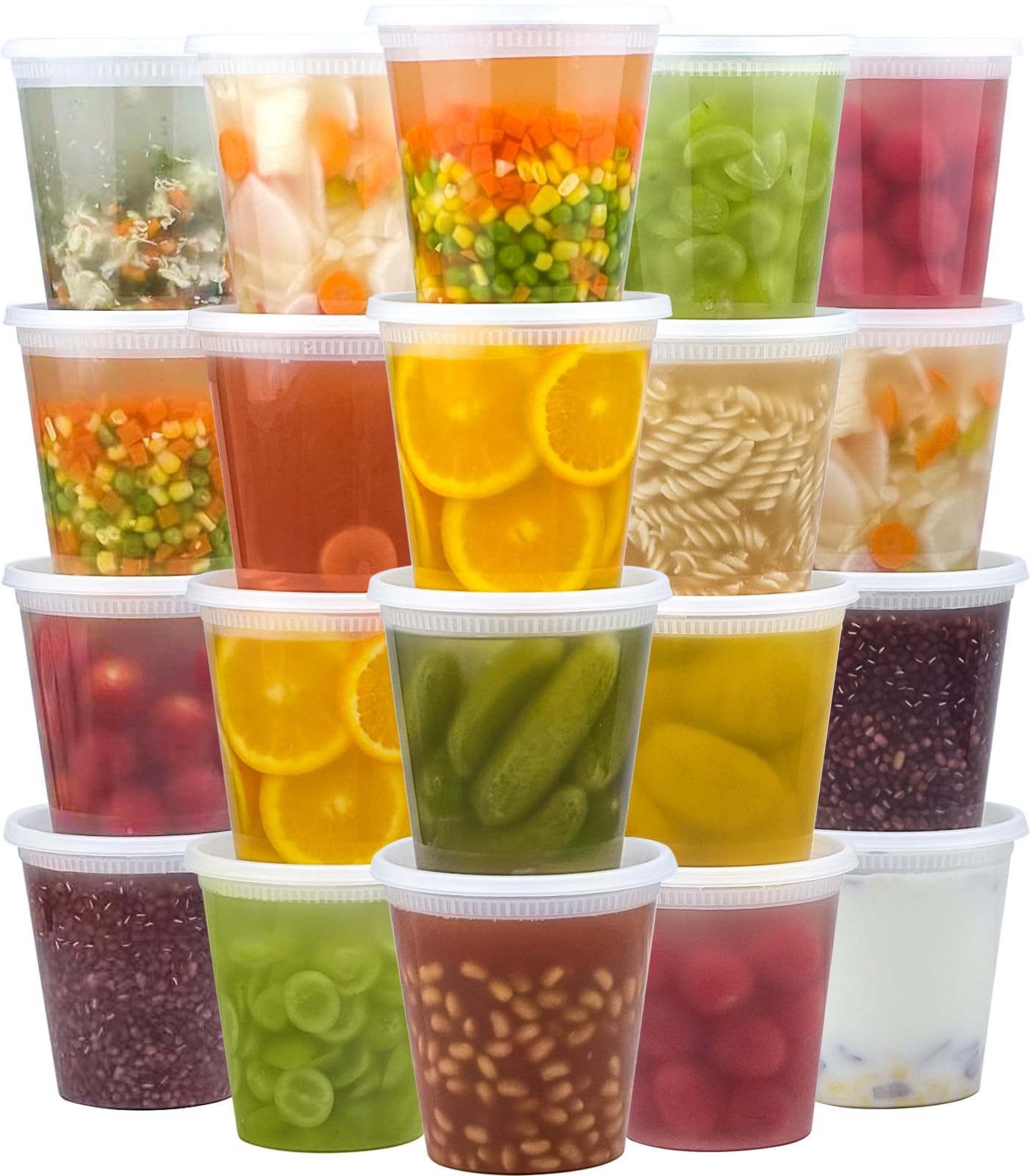 50 Set 32 oz Deli Containers with Lids, Leak-Proof BPA Free Plastic Take Out ... gallery