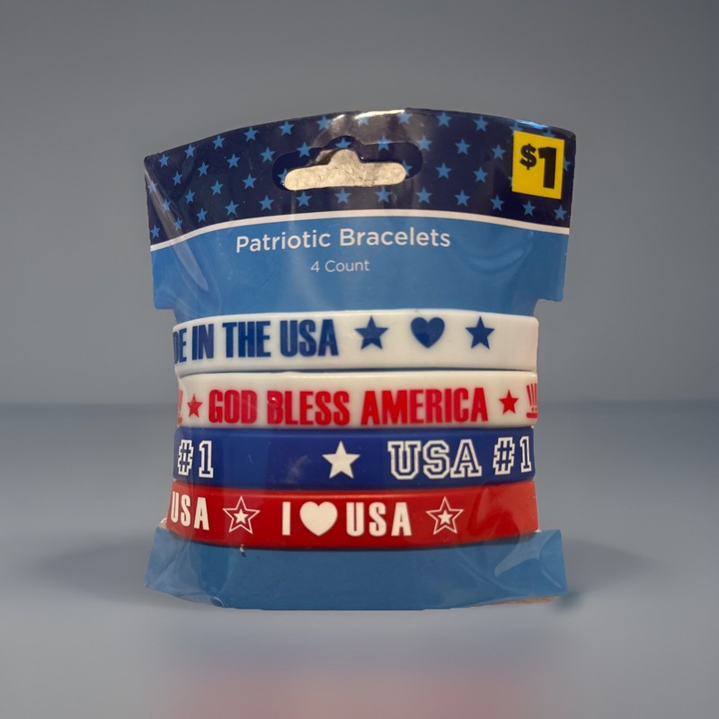 Patriotic Novelty Braclets (36). 9 Packs Of Four Each. gallery