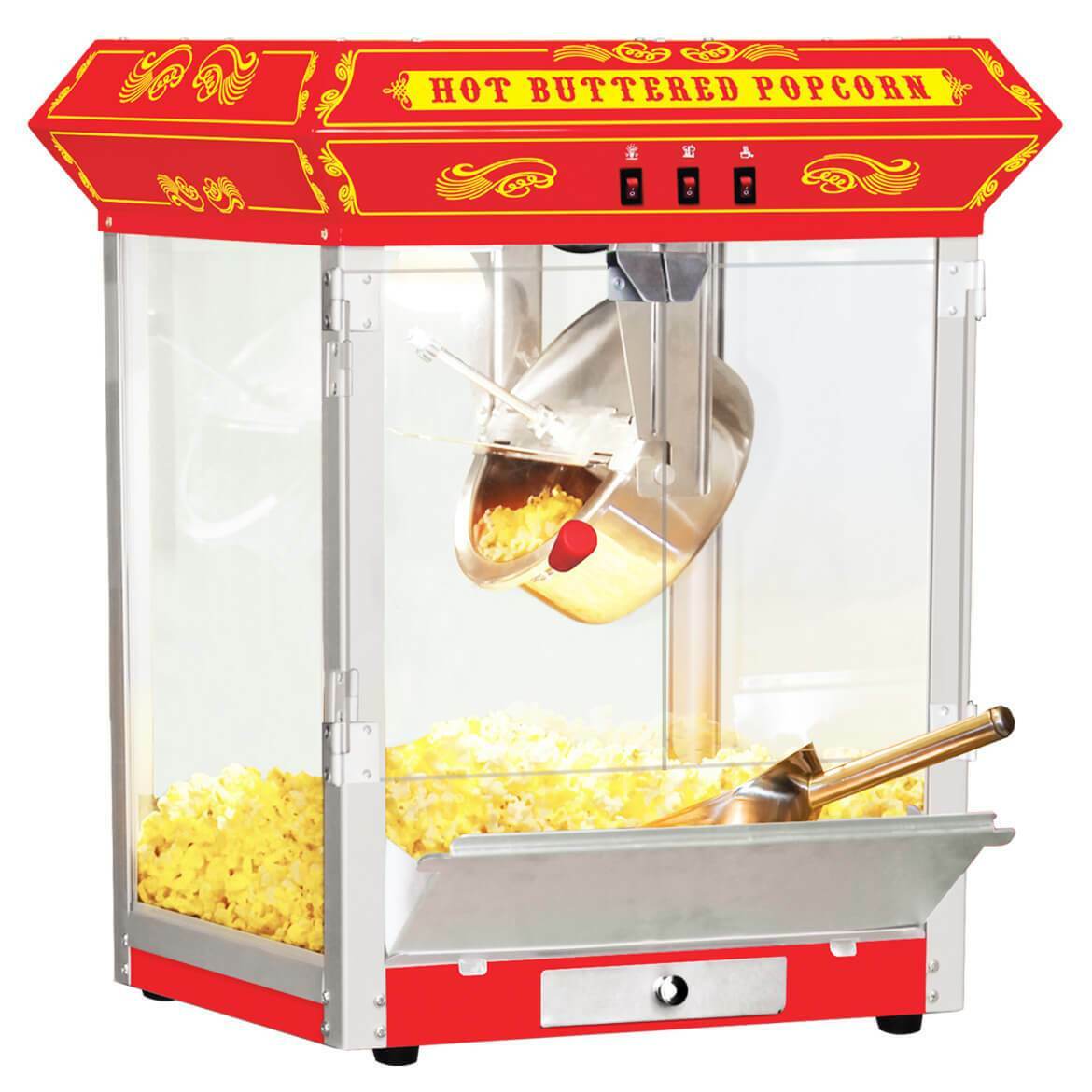 FunTime FT825CR 8oz Red Bar Table Top Popcorn Popper Maker Machine gallery