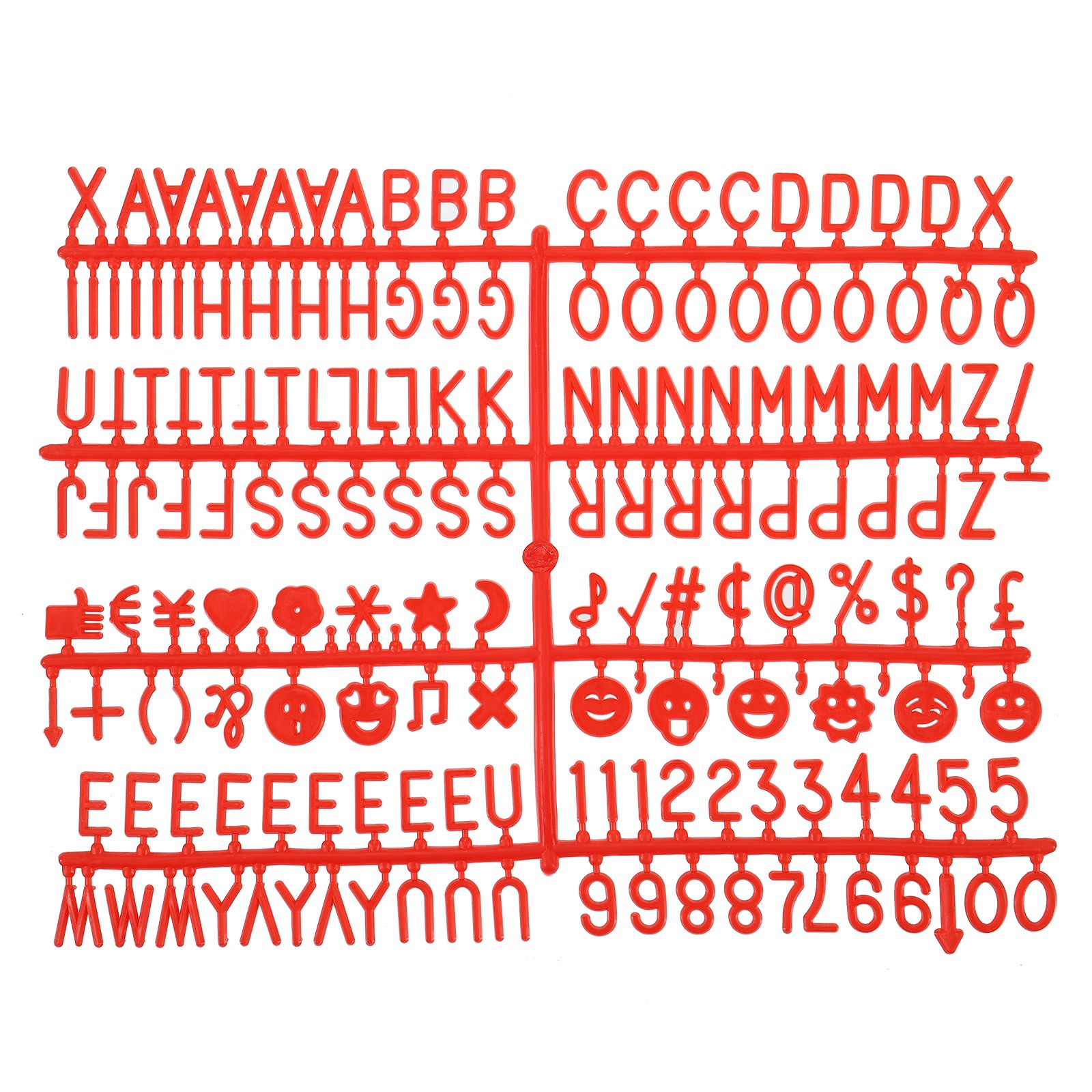 3/4" Letters Set for Felt Letter Board Number Symbols Red Alphabet Message Board gallery
