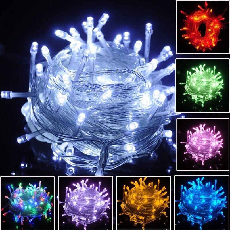 Xmas LED Fairy String Lights Party Christmas Tree Waterproof Outdoor Home Decor gallery