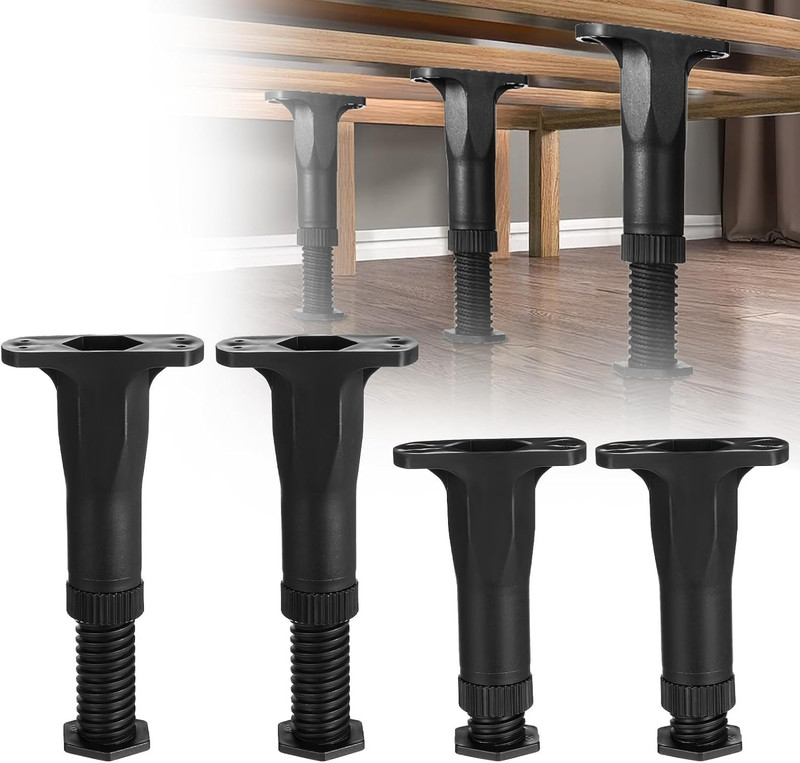 8 PCS Adjustable Height Bed Support Legs (5.1"-8.3") for King Queen Bed Slats... gallery
