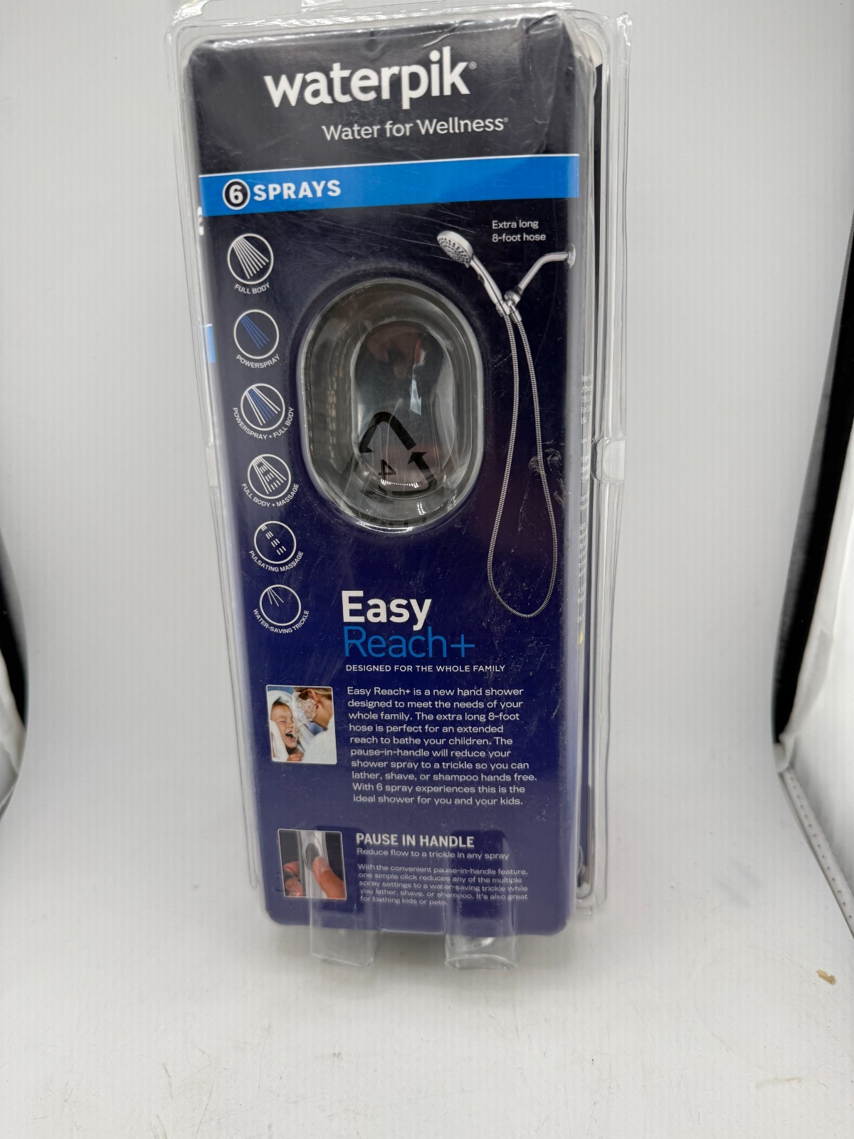 ​Waterpik VMH-663ME 6-Spray Single Wall Mount Handheld Shower Head in Chrome gallery