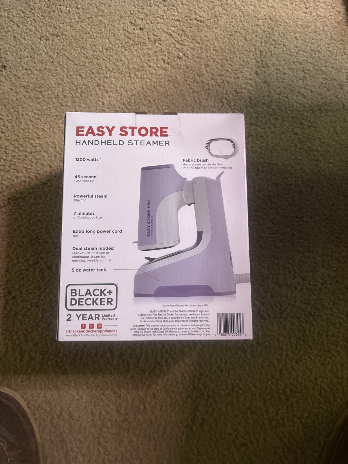 BLACK+DECKER Easy Garment Steamer BRAND NEW gallery