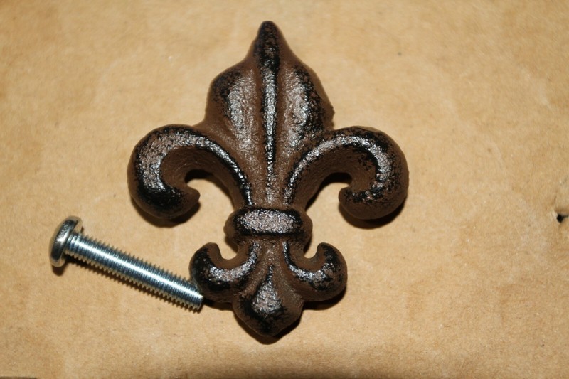 FLEUR DE LIS drawer/door pull,knob,Victorian decor,kitchen decor,gifts F-8 gallery