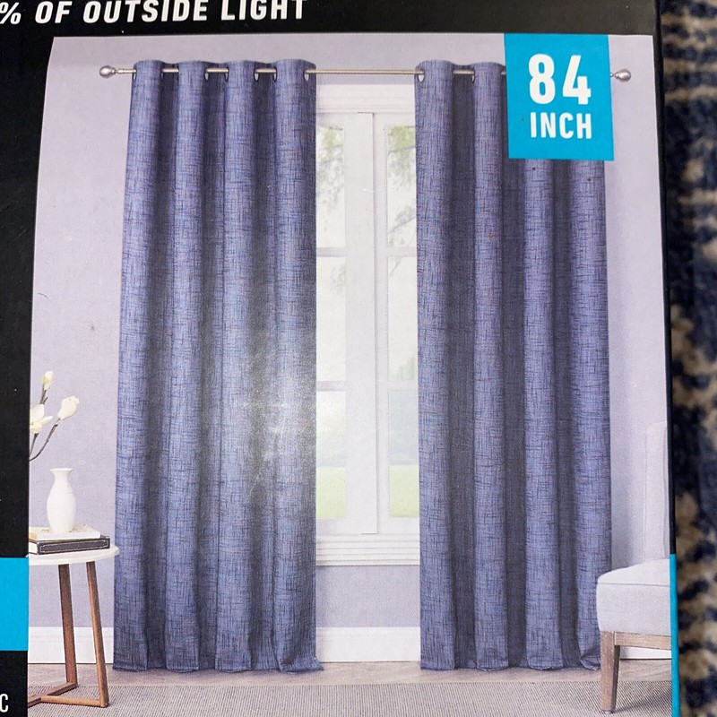 Sunblocker Premium 100% Blackout Grommet Panel Curtain 50 x 84" New Dawson Navy gallery